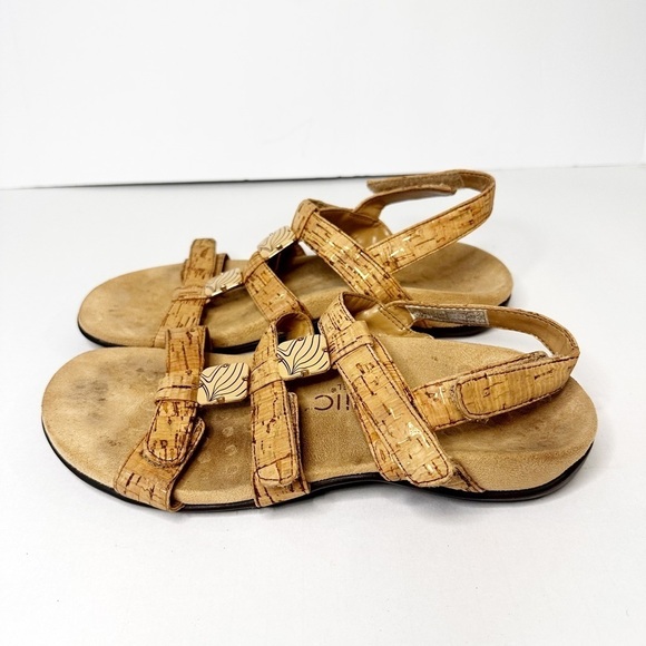 VIONIC Rest Amber Orthotic Adjustable Cork Sandal | Size 7 - Picture 3 of 5
